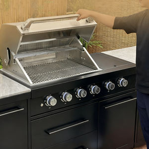 Außen schrank Dual Fuel (Gas & Charcoal) Grill, 304 Edelstahl-Außen ofen, Premium Euro-American Villa Prep Station - Product Image 4