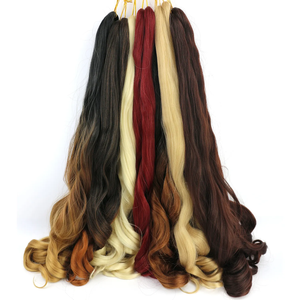 Capelli per Treccine French Curl 24 Pollici 150g, Ondulati e Voluminosi, Capelli Ricci Yaki per Extension Crochet per Donne di Colore - Product Image 4