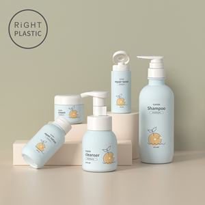 Tamaño personalizado 50ml 80ml 100mL 120ml 150ml Botella de plástico PET Forma redonda para champú y acondicionador para el cabello Embalaje - Product Image 1