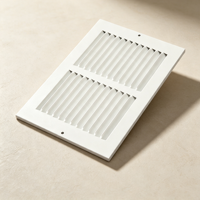 Grille de retour d'air HVAC à lamelles fixes en fer de haute qualité 10*6 pour climatisation centrale