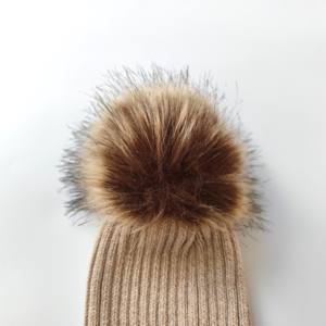 Bonnet en tricot côtelé en coton 100% doux pour l'hiver, personnalisé en usine, avec pompon, pour bébés, bonnet chaud pour nouveau-nés, couvre-chef au <span class=keywords><strong>crochet</strong></span> - Product Image 4