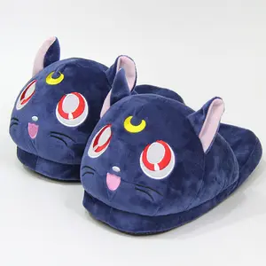 Pantoufles en peluche pour adultes, 2023, 28cm, mignon, soldat, Sailor Moon, dessin animé, Cosplay, hiver