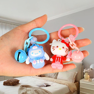 Porte-clés en caoutchouc souple en forme de poupée de dessin animé, en silicone non toxique, couleur aléatoire, cadeau pour enfants et adultes - Product Image 2