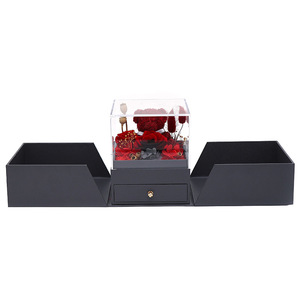 Regalo de San Valentín para siempre, Rosa <span class=keywords><strong>Real</strong></span> preservada con <span class=keywords><strong>amor</strong></span>, collar preservado, conjunto de caja de acrílico de rosas naturales reales - Product Image 5