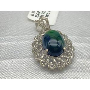 Nuevo Colgante de Ópalo Negro de Lujo Más Vendido, Plata de Ley 925, Regalo para Fiestas, Bodas, Compromisos, Ceremonias Religiosas y Eventos - Product Image 4