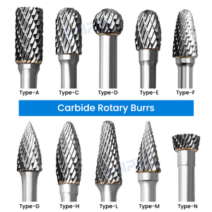 Fraise rotative de précision à double coupe en carbure de tungstène pour polissage de métaux, embout de meuleuse, qualité industrielle aérospatiale professionnelle - Product Image 4