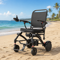 Fauteuil roulant électrique ultra léger en fibre de carbone, pliable instantanément, portable, pour les personnes âgées, voyages en plein air