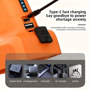 Portable Rechargeable <b>Work</b> <b>Light</b> 90 Degree Rotating LED Orange High Intensity Emergency Flashlight Maintenance <b>Light</b> - Product Image 5