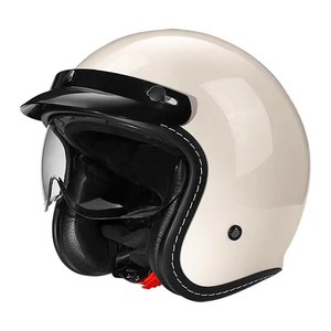 <span class=keywords><strong>Casque</strong></span> de <span class=keywords><strong>moto</strong></span> demi-coque rétro personnalisable, look classique, protection UV, <span class=keywords><strong>homologué</strong></span> DOT, pour <span class=keywords><strong>Harley</strong></span> Bobber Cafe Racer - Product Image 2