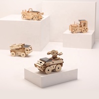 Kit de Modelo de Vehículo Scout de Madera con Energía Solar Wincent, Rompecabezas 3D DIY, Coche Blindado con Radar, Regalo Educativo STEM para Niños