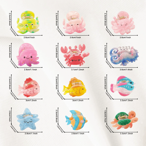 PDANY Divertidos Accesorios Laterales para el Cabello con Diseño de Cuentos de Hadas, Pinzas Pequeñas de PVC con Animales Marinos Coloridos para Mujeres, Ideales para Fiestas y el Hogar - Product Image 2