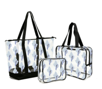 Individuell Bedruckte Transparente Taschensets mit Hawaiianischen Muscheldesigns in Klein/Mittel/Groß für Tägliche Reisebedürfnisse