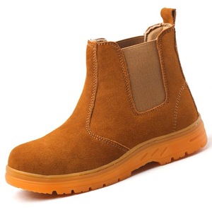 Men's High Top Welding Shoes Steel Toe Elastic Band Light Weight Heat Resistant Construction Safety Shoes - Product Image 5