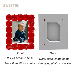 กรอบอะคริลิครูปดอกกุหลาบทำจากเรซิ่นมาใหม่กรอบกุหลาบนิรันดรนิรันดราสกันเสียหายอินฟินิตี้กรอบของขวัญ - Product Image 2