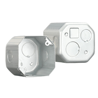 Boîtier de jonction octogonal en acier galvanisé IP40 106,9x105,9x32mm pour système de câblage et boîtier d'instrumentation électronique