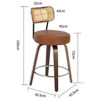 Mobilier de salle à manger de style contemporain, pivotant à hauteur réglable, chaise de salle à manger pour le petit-déjeuner, tabouret de bar à hauteur de comptoir