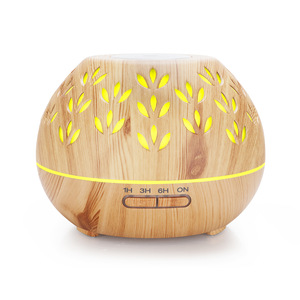 Diffuseur d'aromathérapie créatif en bois grainé Creative Clover, humidificateur ultrasonique 400 ml avec lumière LED pour une utilisation à domicile sur le bureau - Product Image 3