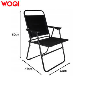 Chaise de plage pliable en aluminium Woqi 52x49x80 cm, portable, légère, confortable, pliable avec poignées - Product Image 5