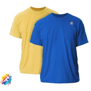 T-shirt à manches courtes en jersey respirant pour homme, taille plus, ComfortSoft, design uni 2022, 100% coton - Product Image 4