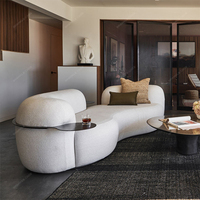SPARKLE Moderne Neue Idee Weißer „Hotdog“ Design-Sofa-Set Luxus-Lounge Runde Gebogene Couch für das Wohnzimmer