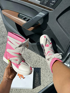 Nuovi Stivaletti alla Caviglia Moda Invernale, Scarpe Casual da Donna <span class=keywords><strong>in</strong></span> <span class=keywords><strong>Pelle</strong></span> <span class=keywords><strong>Nera</strong></span> con Tacco Basso e Lacci - Product Image 3