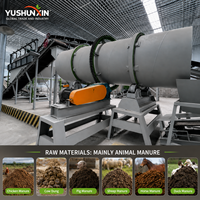 Ligne d'engrais organiques de marque YSX, capacité 1-10T/H, haute précision, 55KW, machine à compost complète, granulateur de fumier de vache et de fumier de poulet