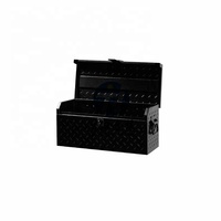 Boîte à Outils Utilitaire Portable en Acier Noir, Multi Fonction, Verrouillable, Diamant, pour Camionnette, 30/36/42 Pouces