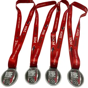 Barato design personalizado 3D rotativo zinco liga prêmio esportes metal correndo medalha