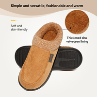 Chaussons d'intérieur pour hommes, nouvelle collection, doublure en peluche confortable et moelleuse, chauds pour l'hiver, amortissants, antidérapants et doux
