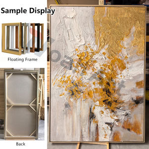 Grande Dipinto a Olio Astratto di Lusso Moderno Fatto a Mano <span class=keywords><strong>su</strong></span> <span class=keywords><strong>Tela</strong></span> in Oro, Opera d'Arte Originale ed Ecologica per la Decorazione della Parete del Soggiorno - Product Image 4