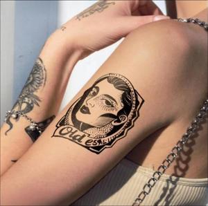 Autocollant de <span class=keywords><strong>tatouage</strong></span> rétro style américain, résistant à l'eau, longue durée, imprimé par transfert, fleurs peintes à la main, marguerites pour <span class=keywords><strong>bras</strong></span> - Product Image 2