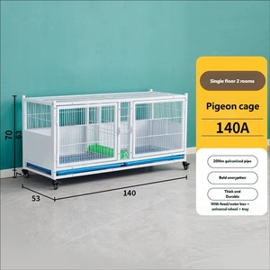 Cage à pigeons robuste de qualité supérieure, 3 niveaux, 160 cm, en fer, anti-prédateurs, multi-compartiments, pour l'accouplement et la reproduction des pigeons - Product Image 4