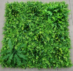 Custom-size Anti-UV Plastic Artificial Grass <b>Wall</b> Artificial Green Grass With Mini <b>Flower</b> Home Office Decor - Product Image 4
