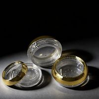 Pot en plastique doré de 30 g, capsule ronde vide pour crème pour le visage, emballage de compléments alimentaires pour les soins de la peau