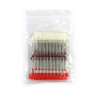 Lot de 140 diodes Schottky (3,3V-30V) 0,5W 1/2W, 14 types différents, 10 pièces de chaque (montage traversant DO-41)