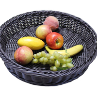 Zwarte stevige PP draad displaystandaard met metalen frame, perfect supermarkt rek voor fruit, brood, groenten & meer