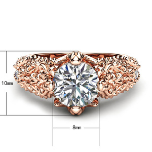 Anello da Donna con Zirconi Intarsiati a Motivo Floreale, Elegante Gioiello per Uso Quotidiano e Cerimonie - Product Image 3
