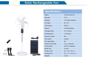 Hot Selling Solar Powered <b>Fan</b> <b>Standing</b> Solar <b>Fan</b> Solar Rechargeable <b>Standing</b> <b>Fan</b> - Product Image 1