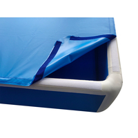 Offre Spéciale Drop Stitch Forte Dur Grande Taille Bleu Piscine Piscine Gonflable Carrée Pour Adulte enfants bébé