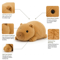 Peluche Capybara Réaliste Personnalisée, Jouet en Peluche Doux et Moelleux en Coton PP, Poupée Anti-Stress, Cadeau de Vacances, Décoration d'Intérieur