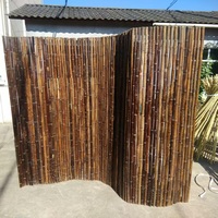 Clôture en bambou pour cour, séparateur de jardin, style japonais décoratif, clôture de balcon extérieur, clôture de pavillon carbonisé, Yz-j101