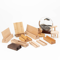 Support et base en bois poli faits à la main pour photos, style ferme, personnalisables OEM/ODM, pour décoration intérieure, en bois de hêtre, artisanat DIY