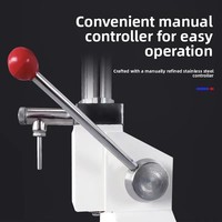 Machine de remplissage manuelle de liquides et de pâtes A03 avec plateau doseur pour cosmétiques, huiles essentielles, bouteilles/sachets en plastique ou métal (5-60/5-110 ML)