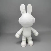 2025 nouvelle boxe musique lapin pendentifs bricolage enfants jouets pour étudiants en art poupées blanches faites-le vous-même vinyle Art Figure jouet accessoires