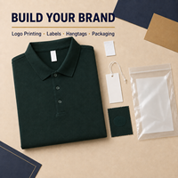 Polo pour homme 60% coton 40% polyester à manches courtes respirant facile d'entretien décontracté professionnel uniforme logo personnalisé vente en gros