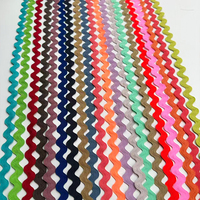 Bordure en tissu ondulé coloré de 0,315 pouce RIC RAC en gros - Pour vêtements - Bordure de coussin décoratif pour la maison