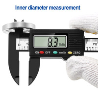 Digital Vernier Caliper with LCD Electronic Altimeter Micrometer Measuring Tool and Plastic Ruler 0-150mm & 0-100mm for DIY"
