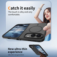 Étui pliable pour iPhone 18 Fold / Ultra, TPU+PC magnétique translucide, effet peau, antichoc, coque rabattable