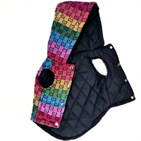Gilet chaud et épais en coton pour chien, manteau d'hiver à capuche de couleur unie, écologique et luxueux, pour grands chiens, fournitures en gros du fabricant