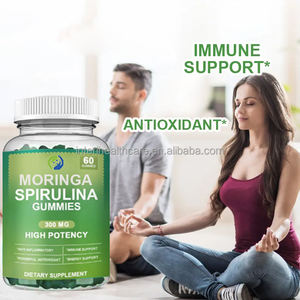 Suplemento Energético y para el Cabello Ausreson Marca Blanca con Moringa, Pasto de Trigo, Chlorella y Espirulina, Gomitas de Moringa y Espirulina - Product Image 2